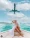 Plane lands at Aruba Airport over woman on boat