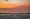 Sunset over Queen Beatrix International Airport in Aruba