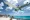 Plane lands over Maho Beach