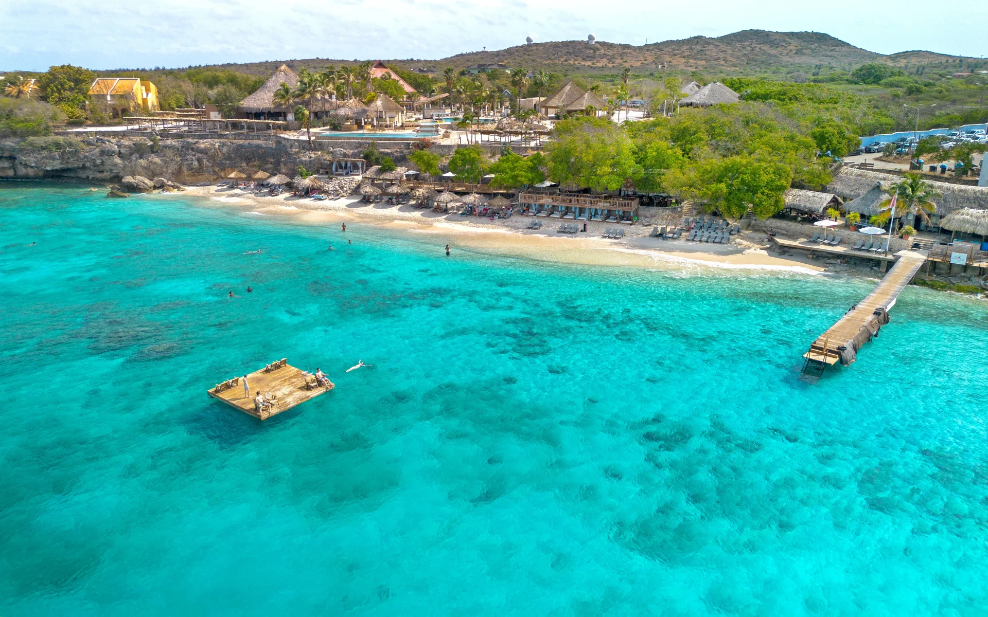 Curacao drone shot of Playa Kalki