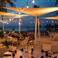 Restaurant in Aruba at night in 2025