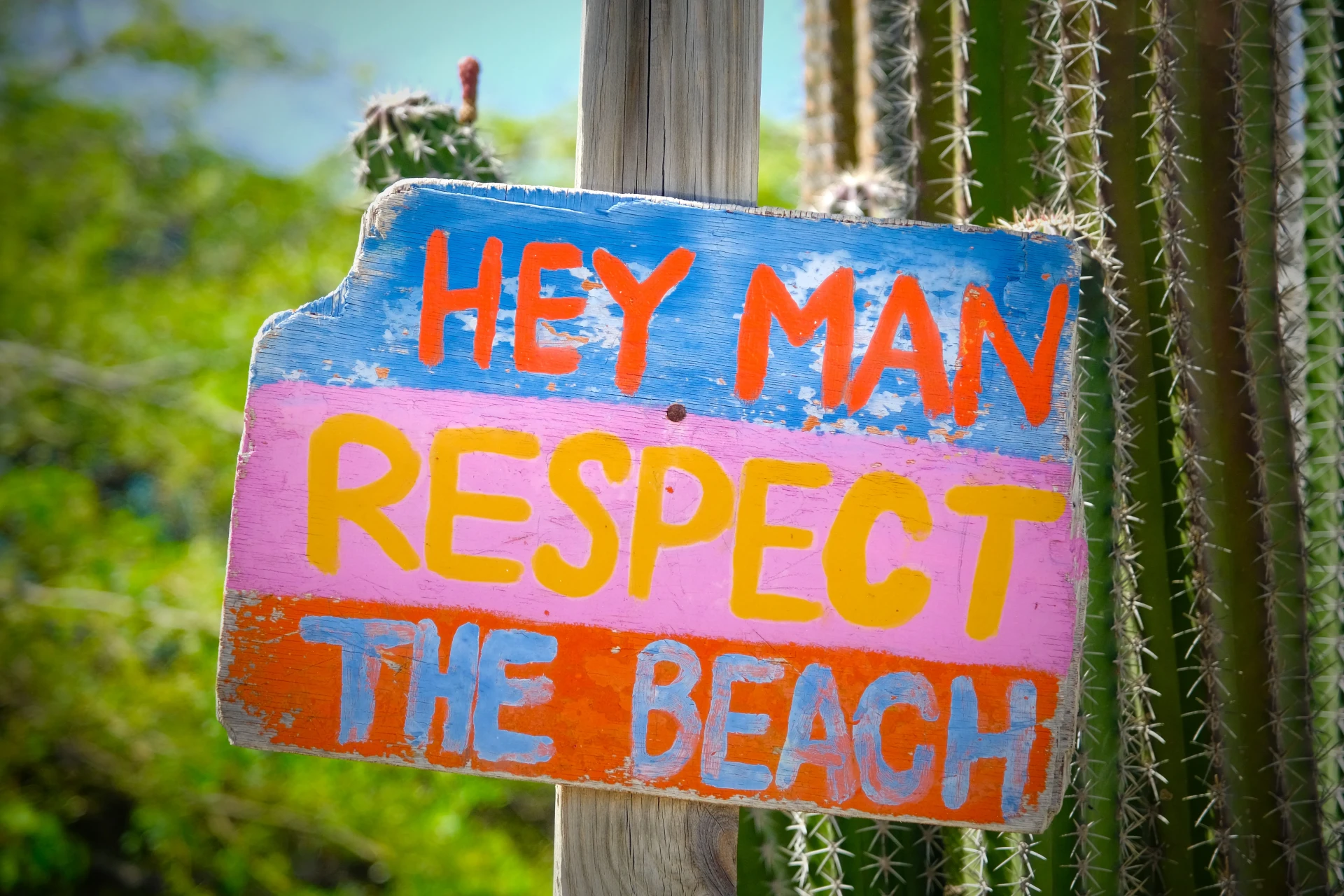 Boca Catalina Aruba beach sign