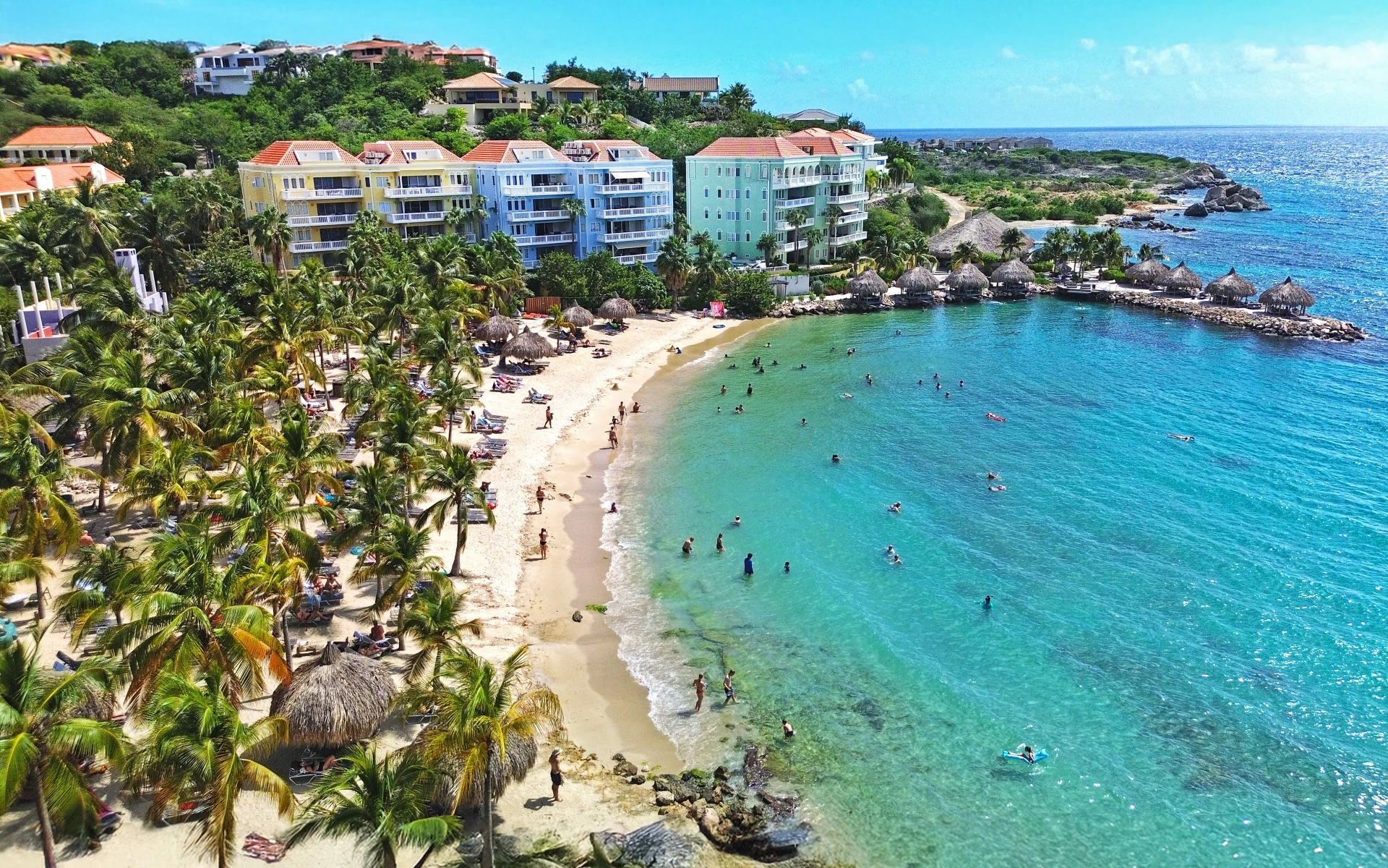 Blue Bay Beach Curacao drone photo