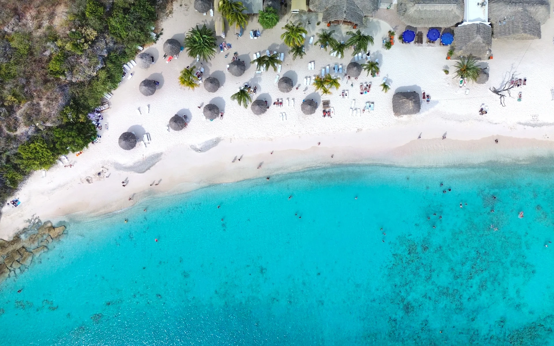 Cas Abao Beach Curacao drone photo